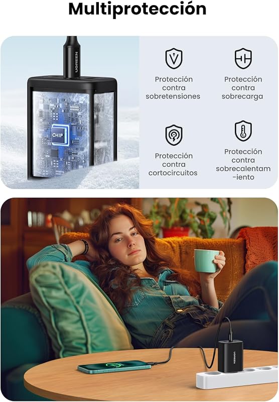 Carregador USB C Zapix 65W, Adaptador de Alimentação Tipo A PD 3.0 PPS Compatível com Galaxy S25/S25+/S25 Ultra/S24/S23, MacBook, iPad Pro/Air, iPhone 17 Pro MAX Air/16/15/14, Google Pixel — foto 4 de 7