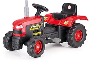 DOLU Pedal Operated Ride On Tractor for Kids, Durable Outdoor Toy Vehicle with Fun Horn and Sturdy Build, Ideal for Ages 3 Ye