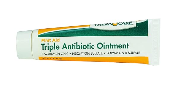THERA|CARE TRIPLE ANTIBIOTIC OINTMENT | FIRST AID | INFECTION PREVENTION AND PROTECTION | 1.0 OZ | TOPICAL WOUND CARE FOR MINOR SCRAPES AND CUTS