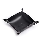 SANQIANWAN Leather Jewelry Valet Tray for Women and