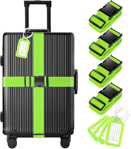 Amazon.com: BILIONE 4 Pack Luggage Straps 79