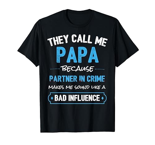 Funny Grandpa Papa Partner In Crime Dad T-Shirt in Kuwait Whizz Men