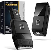 Sybler Portable Electric Razor for Men, Foil Shaver & Beard Trimmer with Dual-Action System, Floating Head, IPX7 Waterproof, Type C Fast Charge, Digital Display, and Magnetic Cap for Home & Travel