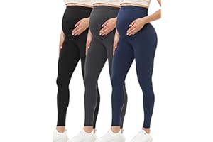 Buttergene Women's Maternity Leggings over the Belly Pregnancy Active Wear Workout Yoga Tights Pants