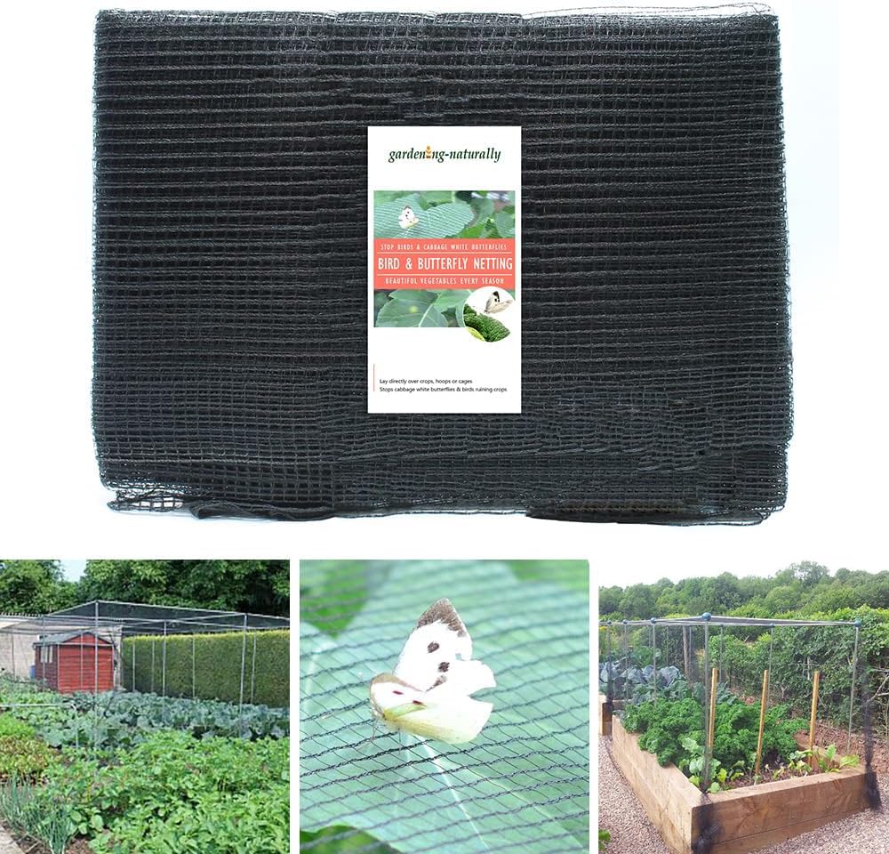 Black Butterfly Netting for Protecting Vegetables Against Cabbage Whites, Garden Netting 2m x 5m