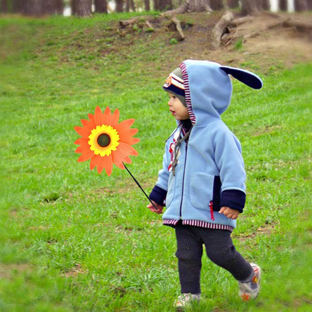 B bangcool Sunflower Garden Spinner Lawn Pinwheels Wind Spinners Sunflowers Garden Party Pinwheel Wind Spinner for Patio Lawn & Garden（6PCS）