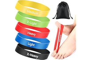 WinnerWhy Set of 5 Toe Stretcher Bands for Bunions Correction Foot Big Toe Spacers Resistance Straightener Loop Bands with Carry Bag for Women Men Hallux Valgus Alignment Yoga Exercise(Multicolor)