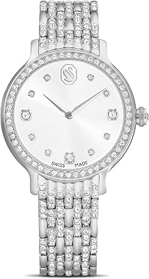 Imber Orologio, con Cristalli Cry, Swiss Made, Meccanismo al Quarzo, Impermeabile Fino a 50 m, Finitura in Acciaio Inossidabile, 31 x 31 mm, 8 mm, 14,3-16,6 cm, 1,4 cm