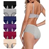 JojoQueen Period Underwear for Women Menstrual Panties Cotton Postpartum Easy Clean Teens Brief