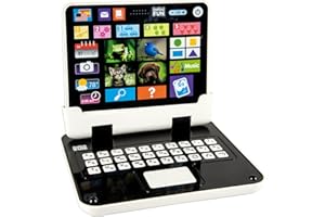 Kidz Delight Infini fun My First 2-in-1 Bilingual Tablet, English & Spanish Interactive Learning Toy for Ages 2+, Detachable Keyboard, Learn Alphabet, Numbers, Colors, Shapes, Plug & Play Realistic