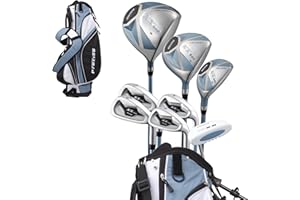 Precise NX460 Womens Golf Clubs Full Set, Includes Driver, Fairway, Hybrid, 4 Irons, Putter, Bag, 3 H/C's, Ultra-Light Graphite Shafts, Golf Clubs Women Right Handed, Regular and Petite Sizes