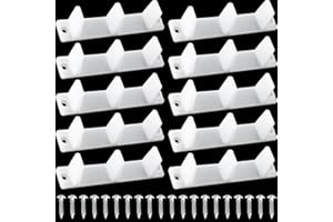 Jetec 10 Pcs Plastic Sliding Closet Door Guide Floor Bottom Guide Track Floor Mount Bypass 4-3/16, White(10 Pieces)