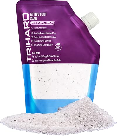 TRIHARD Active Foot Soak Epsom Salt Tea Tree Menthol Dry Cracked Feet Relaxing