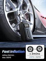 UGREEN Tyre Inflator Portable Cordless Electric Air Pump 150 PSI with LED LCD view 2