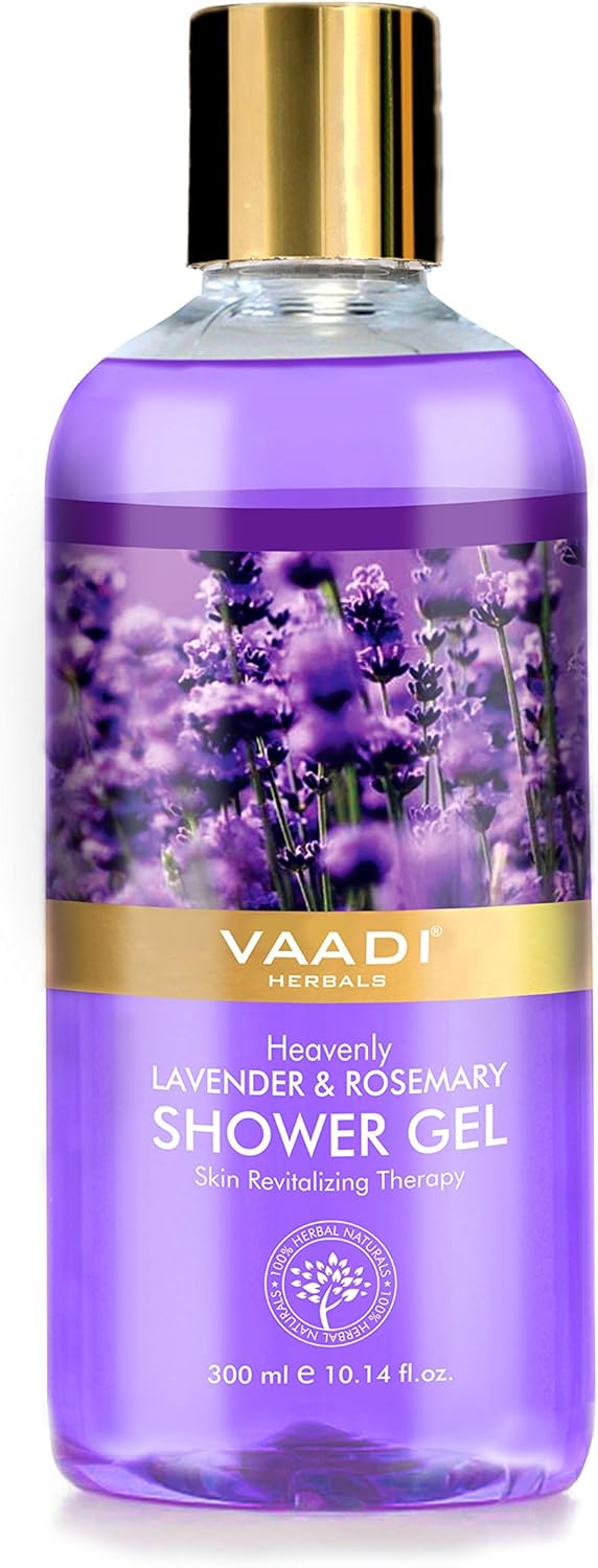 Natural Shower Gel Heavenly Lavender & Rosemary, Sulfate-Free, Herbal Body Wash both for Men Women, Moisturizing Skin Therapy - Image 3