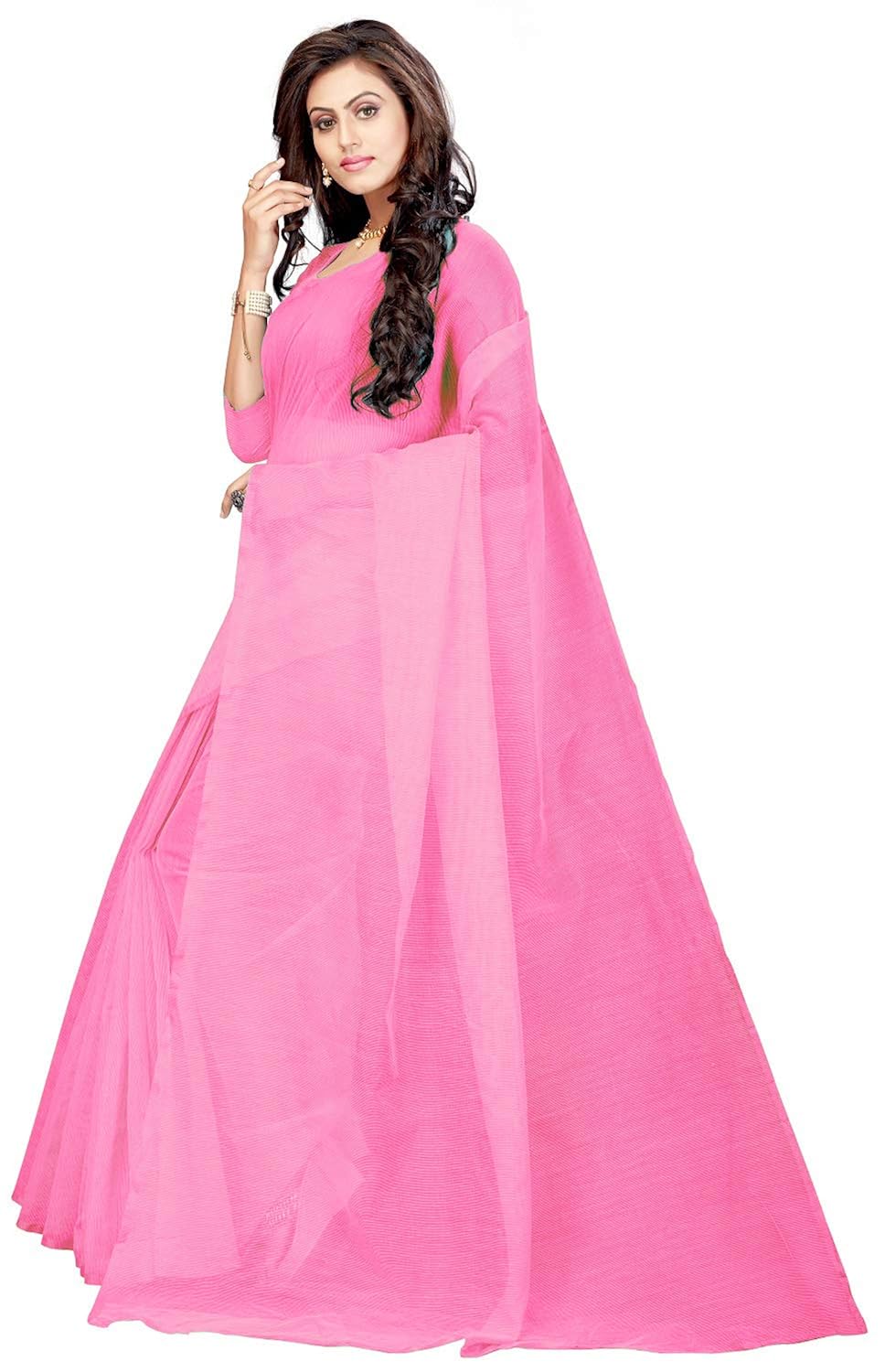 nena fashion cotton saree with blouse piece