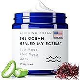 The Ocean Healed My Eczema Natural & Soothing Eczema Cream - Hydrating & Nourishing Psoriasis Cream with Sea Moss & Colloidal Oatmeal - Quick Absorbing Anti Itch for Dry Sensitive Skin (4oz)