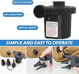 Jsdoin Electric Pump 3 Nozzles AC 240V/DC 12V 50W for Inflatables view 3