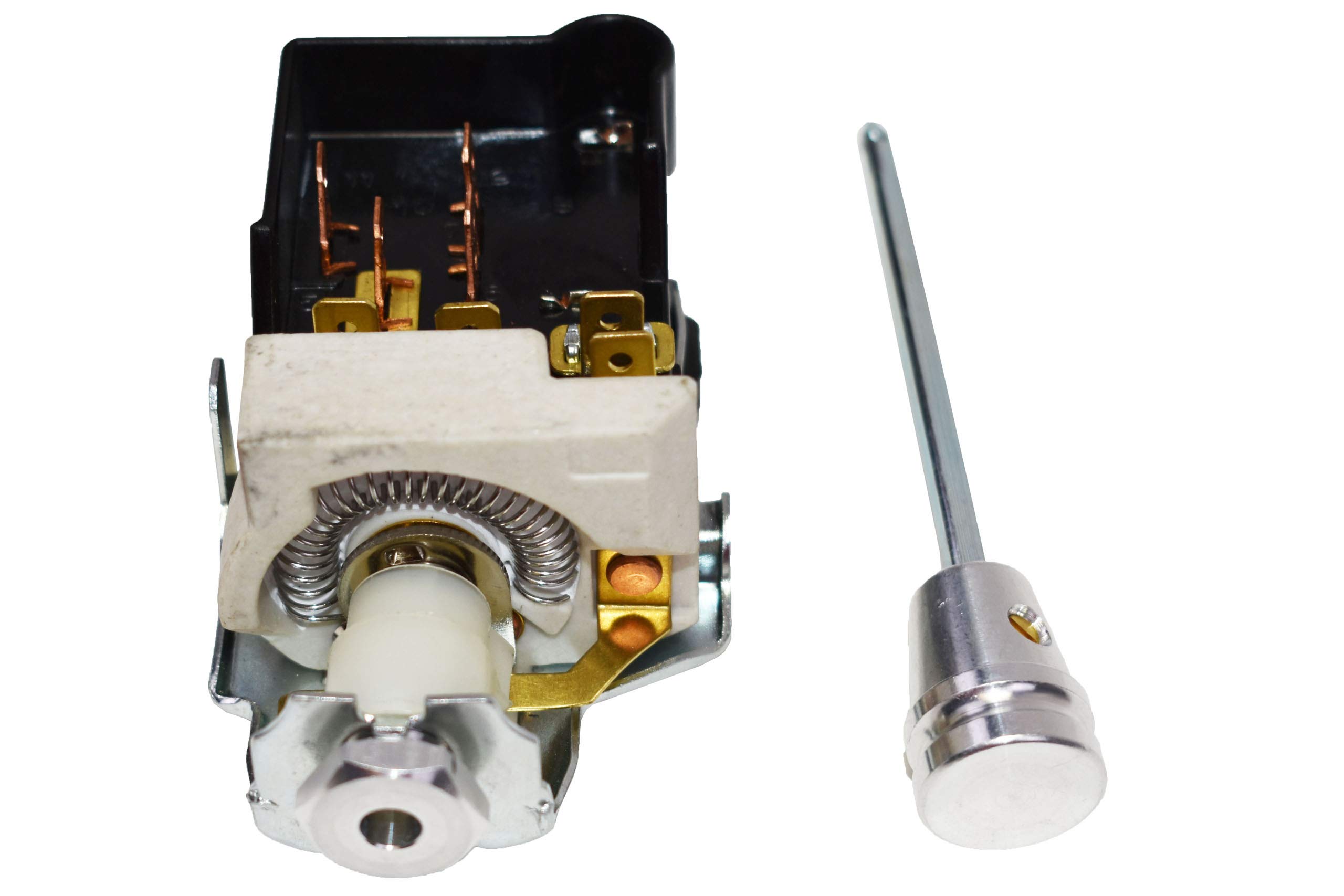 Photo 1 of A-Team Performance - Headlight Switch Dash Dimmer Billet Aluminum with Standard 8 Terminal GM Plug - Compatible with 1968-1984 Chevy GM Street Rod Truck or Rat Rod Build - Headlight Dimmer Switch