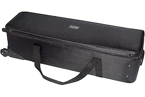 lesolar Photo Studio Equipment Trolley Case Camera Trolley Carrying Case 44x15x11.8 inches Photo Stand Case with Padded Compartment and Wheels for Light Stand Tripod Strobe Light