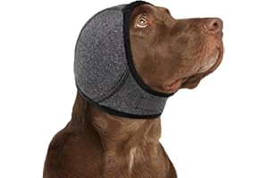 KOESON Dog Calming Hoodie - No Shake Ear Wraps for Dogs, Anxiety Relief & Noise Protection, Water Resistant Pet Ear Cover Muf