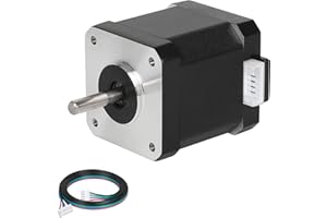YEJMKJ Nema 17 Stepper Motor 48MM Bipolar 2 A 48Ncm (67.97oz.in) 42 Motor 2 Phase Stepper Motor 1.8 Degree 4-Lead with 1m Cable and Connector for DIY CNC 3D Printer, 1.66x1.66x1.89inch