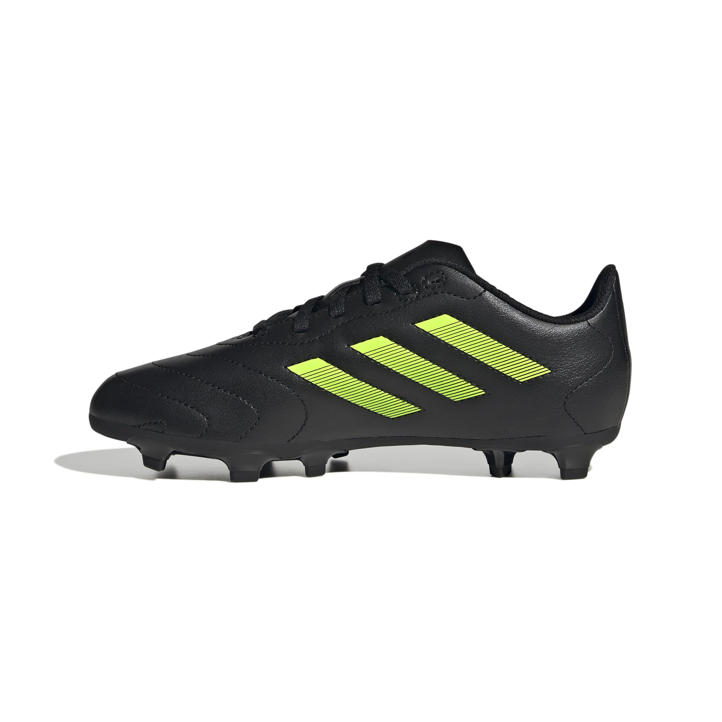 adidas Unisex-Kid's Goletto VIII Firm Ground, Black/Lucid Lemon/Black, 4 Image