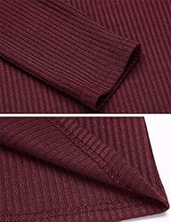 Tobrief Womens V Neck Henley Sweaters Ribbed Long