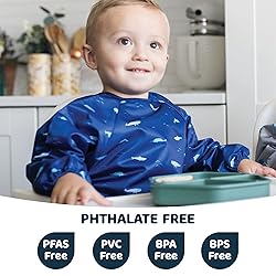 Tiny Twinkle Mess Proof Baby Bib,Waterproof Smock