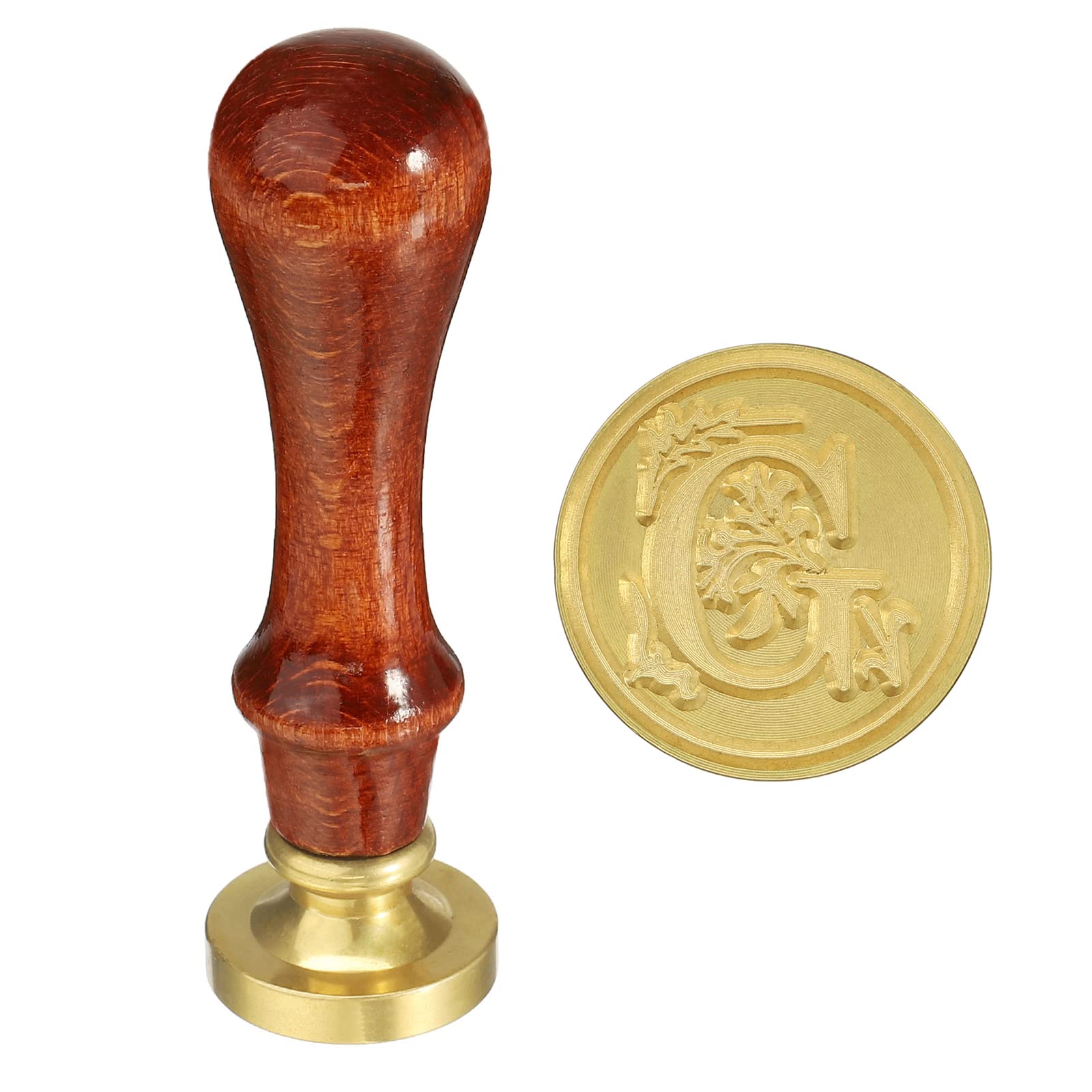 YOKIVE Alphabet Wax Seal Stamp, Letter Stamper with Removable Handle Head Decorate Postcards, Great for Festivals, Weddings (Golden, Red, Letter G)