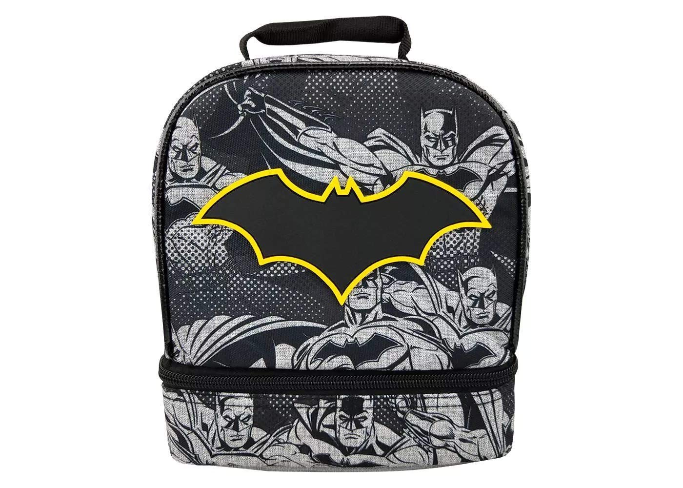 Batman Dual Compartment Lunch Bag - Black