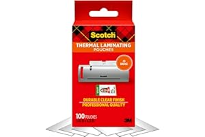 Scotch Thermal Pouches 2.32 x 3.70 Inches Business Card, 100 Pouches (TP5851-100)