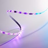 NZXT HUE 2 LED Strips Accessory - Two 200mm RGB LED Lighting Strips - Magnetic &amp; Double-Sided Tape