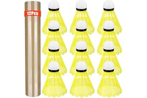Hysagtek 12 Pcs Badminton Shuttlecocks Badminton Birdie, Indoor Outdoor Sport Ball Training Exercise Gym Fitness Game