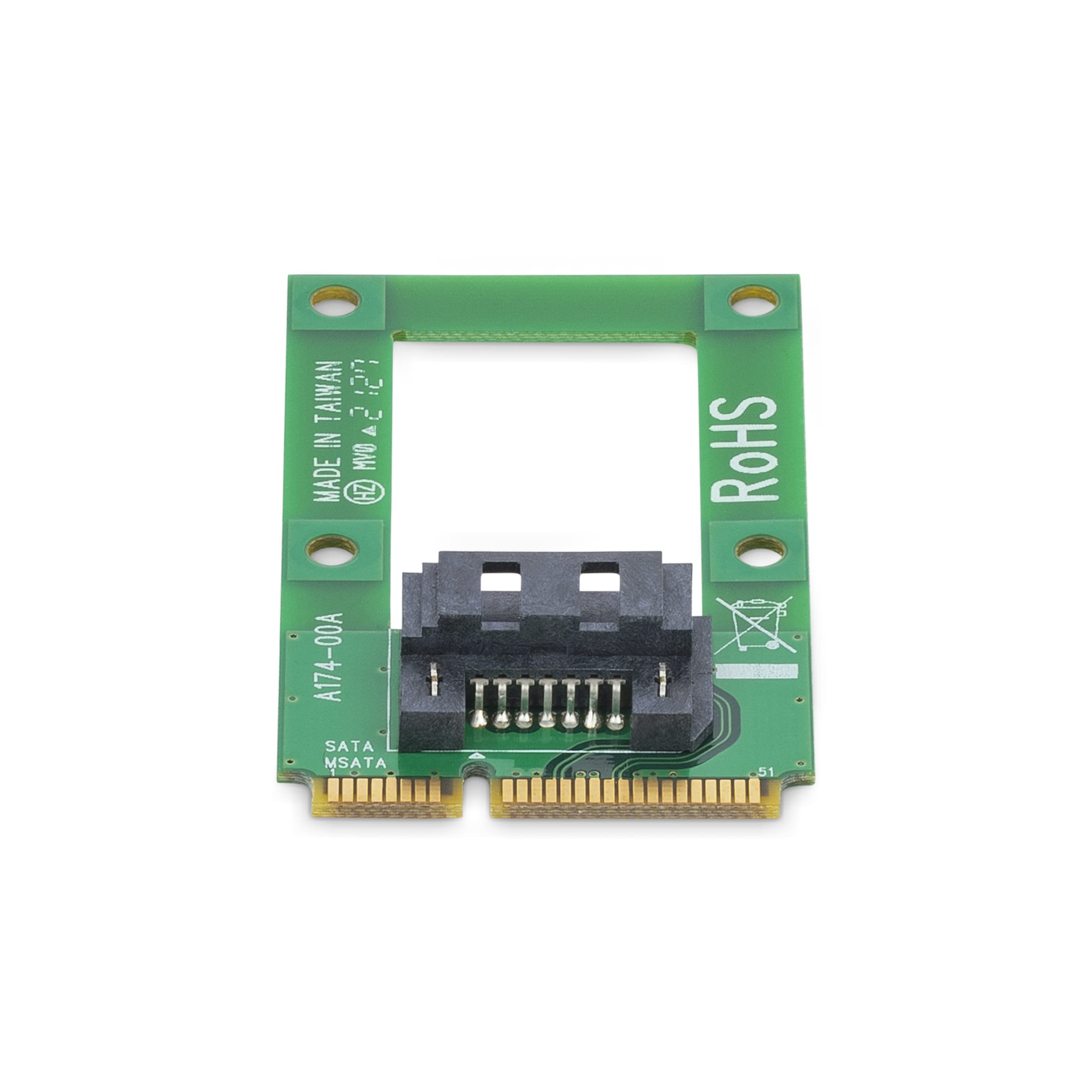 StarTech.com mSATA to SATA HDD / SSD Adapter – Mini SATA to SATA Converter Card - mSATA to SATA 2.5/3.5 Hard Drive Adapter Converter Card , TAA (MSAT2SAT3)