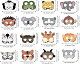 BRTNUP 16PCS Kids Animal Masks Costume Party Halloween Jungle Birthday Christmas view 2