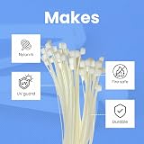 On1shelf Cable Ties 450mm x 4.8mm 50 Pack Extra Long Nylon Zip Ties view 7