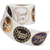 Sontanbao Thank You Stickers 2 inch Round, 500pcs Waterproof Thank You Stickers for Packaging, Foil Thank You for Supporting My Small Business Stickers