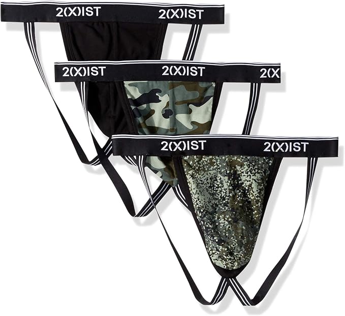 2(X)IST Men's Stretch 3 Pk Jock Strap at Amazon Men’s Clothing store
