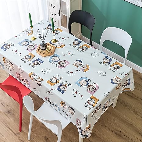 Amazon 長方形の白いテーブルクロス おしゃれ撥水pvcテーブルクロス拭きやすいテーブルカバー 庭用キッチンカフェ 結婚式パーティー 9 90x138cm テーブルクロス オンライン通販