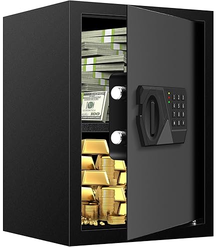 0.5 Cub Personal Safe Box Fireproof Waterproof Set, Fireproof Combination Safe With Digital