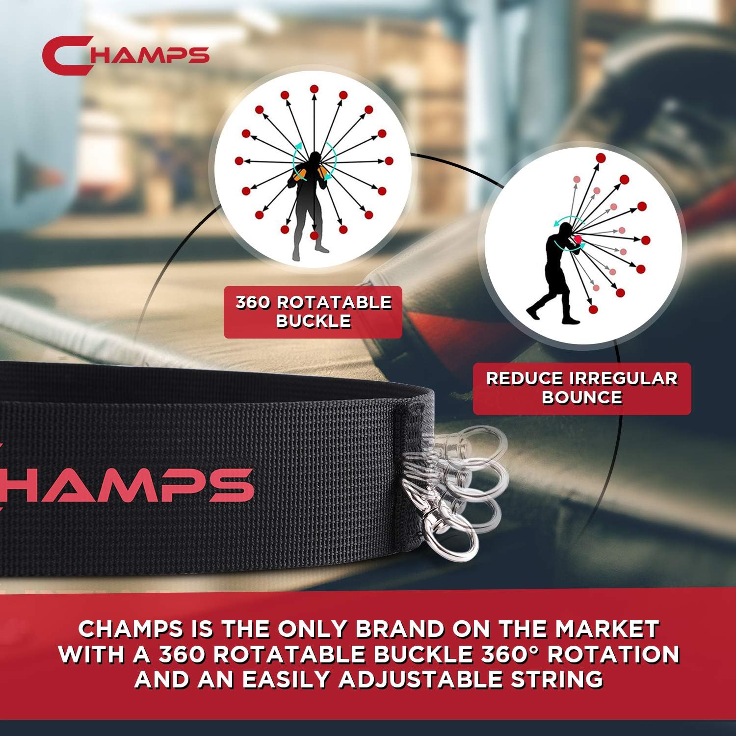 Champs MMA Boxing Reflex Ball Set of 4 Improve Speed, Hand-Eye Coordination  