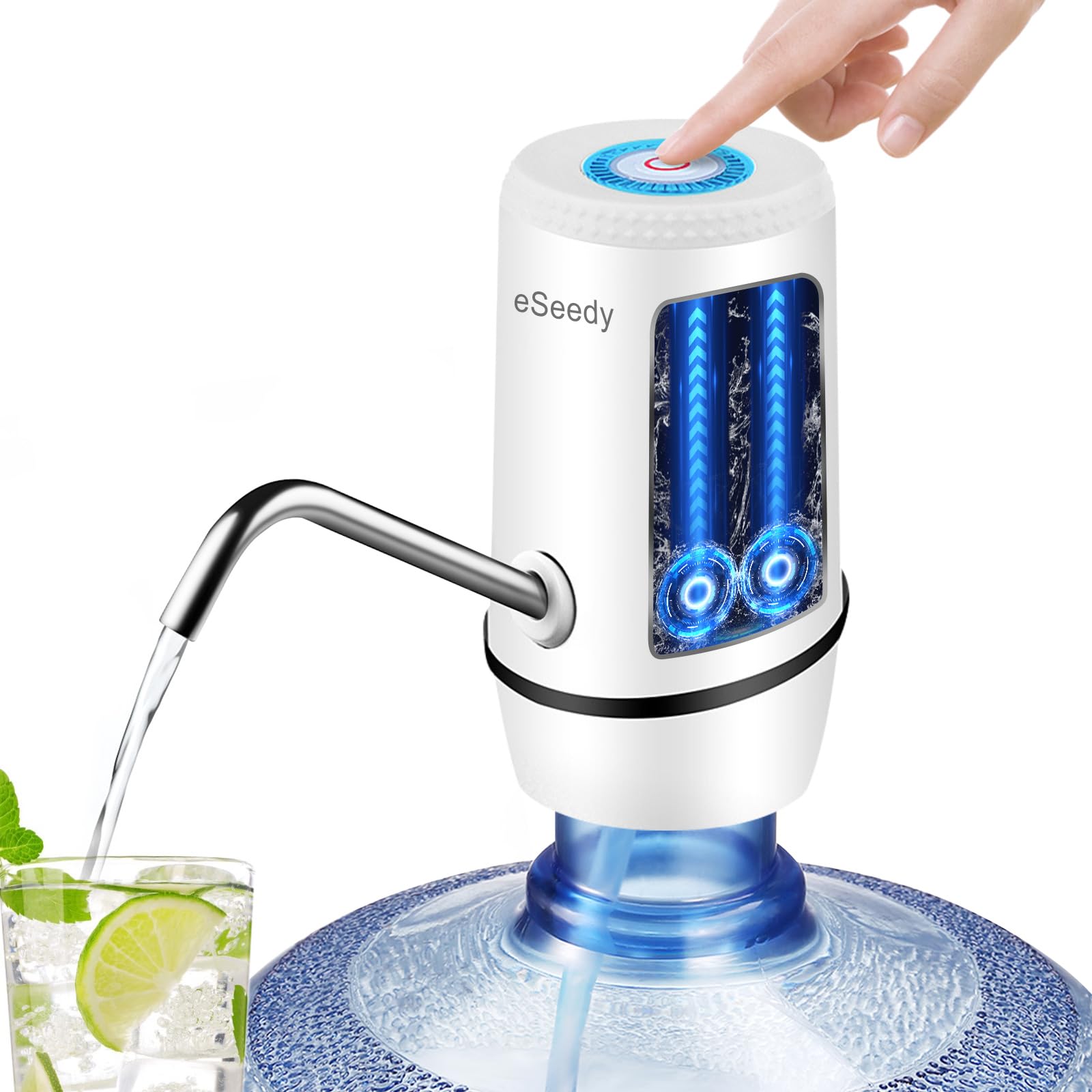 Water Pump for 5 Gallon Bottle, USB Charging Automatic Water Dispenser ...