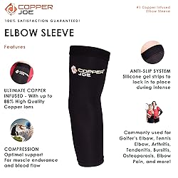 Copper Joe 2 Pack Recovery Elbow Compression Sleeve