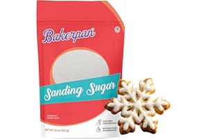 Bakerpan Sanding Sugar for Baking & Cookie Decorating - 16 Ounces Sparkling Sugar Sprinkles for Cookies, Cakes, Cocktails (Made In USA)