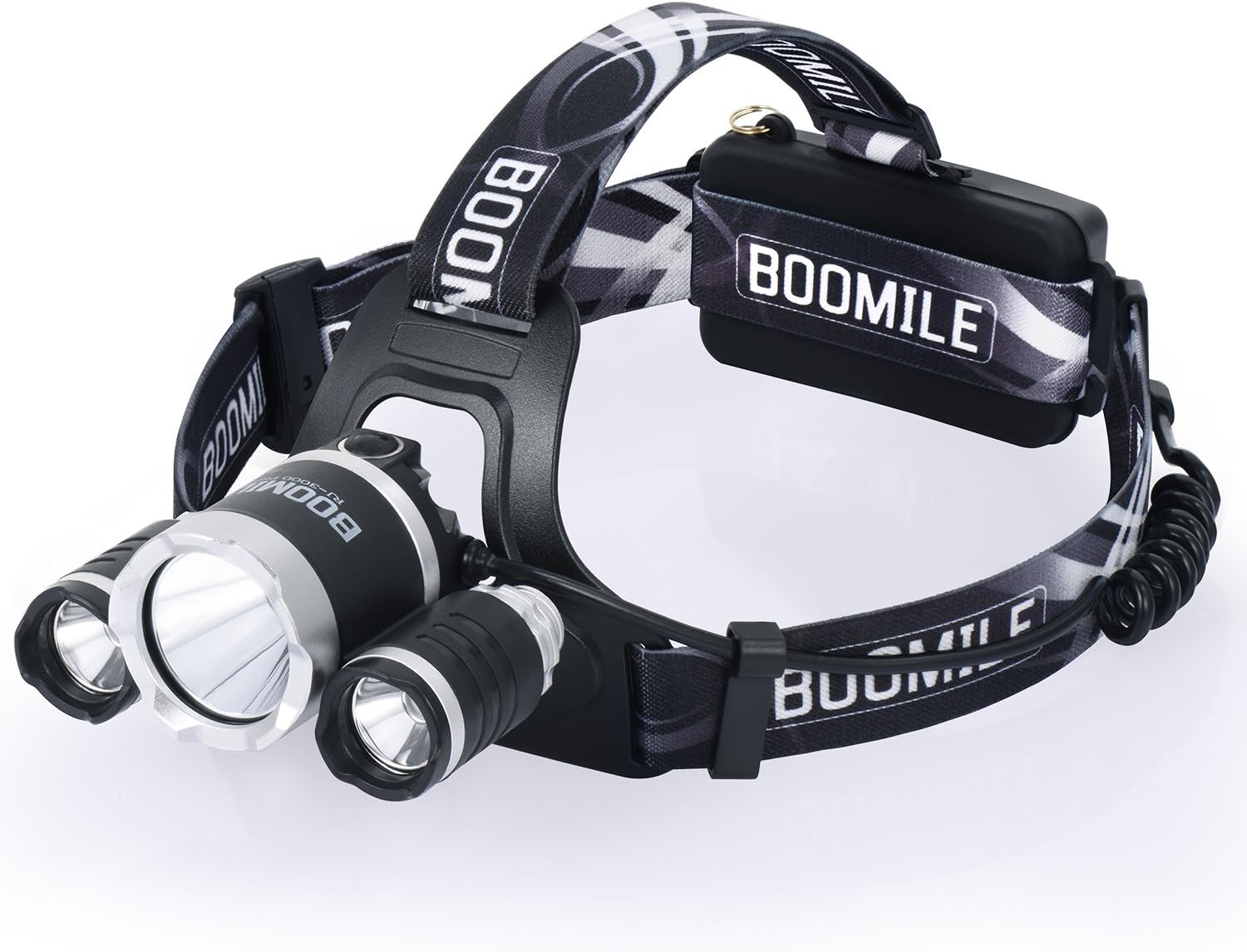 Rechargeable Headlamp, LED Headlight Super Bright Head Torch, 6000 Lumens Waterproof Head Lamp with 4 Brightness Modes, Perfect for Running Camping Outdoor Hiking and Walking