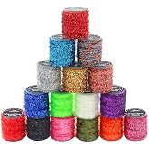 LURELINK-Crystal-Flash-Chenille-Fly-Tying-Materials-16-Colors-Sparkling-Chenille-for -Crappie -Jig Making Supplies &amp; Fly Patterns