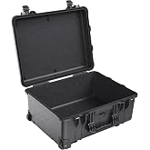 Pelican 1560 Case No Foam (Black) | Multi-purpose hard shell case for camera, equipment, gear and pistol