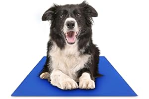 THEGREENPETSHOP The Green Pet Shop Chillz Gel Mat, Large - Pressure-Activated Cooling Pad for Pets 25-50 lbs - Non-Toxic, No Water or Refrigeration Needed - Ideal for Home, Travel & Crates