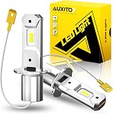 "AUXITO H3 LED Bulb, 16,000LM 600% Super Brighter, 10 Years Lifespan, 1:1 Size Plug-n-Play, 100% Perfect Installation, H3 LED Fog Light Bulb for Fog Lamp, DRL, Canbus Ready, Pack of 2".